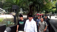 Eks Menteri Agama Yaqut Cholil Qoumas di Gedung KPK, Jumat, 30/1/2026 | Muhammad Reza/Forum Keadilan