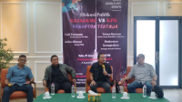 Diskusi publik bertajuk “Kejagung vs KPK: Koruptor Tertawa”, di kawasan Cikini, Jakarta Pusat, Rabu, 7/1/2026 | Muhammad Reza/Forum Keadilan