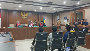 Sidang putusan sela Direktur Eksekutif Lokataru Foundation Delpedro Marhaen Rismansyah dan kawan-kawan di PN Jakpus, Kamis, 8/1/2026 | Syahrul Baihaqi/Forum Keadilan