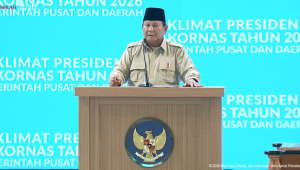 Presiden Prabowo Subianto di acara Rakornas Pemerintah Pusat dan Daerah Tahun 2026 di Sentul, Bogor, Jawa Barat, Senin, 2/2/2026 | YouTube Sekretariat Presiden
