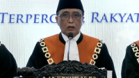 Ketua Mahkamah Agung (MA) Sunarto dalam Sidang Istimewa dengan agenda Laporan Tahunan MA Tahun 2025 yang diselenggarakan di Gedung MA, Selasa, 10/2/2026 | YouTube Mahkamah Agung