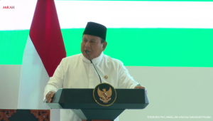 Presiden Prabowo Subianto menghadiri acara pengukuhan pengurus Majelis Ulama Indonesia (MUI) periode 2025-2030 yang digelar di Masjid Istiqlal, Jakarta, Sabtu, 7/2/2026 | YouTube Sekretariat Presiden