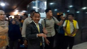 Menteri ESDM sekaligus Ketua Umum Partai Golkar Bahlil Lahadalia, di Kompleks Parlemen, Senayan, Jakarta, Jumat, 13/2/2026 | Novia Suhari/Forum Keadilan