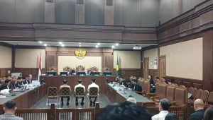 Tiga Terdakwa kasus Pertamina saat menjalani sidang tuntutan di Pengadilan Tipikor Jakarta Pusat, Jumat, 13/2/2026 | Syahrul Baihaqi/Forum Keadilan
