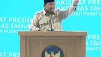 Presiden Prabowo Subianto di acara Rakornas Pemerintah Pusat dan Daerah Tahun 2026 di Sentul, Bogor, Jawa Barat, Senin, 2/2/2026 | YouTube Sekretariat Presiden