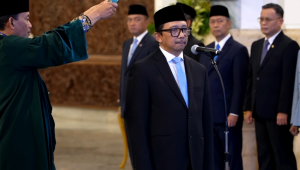 Presiden Prabowo Subianto resmi melantik Juda Agung sebagai Wakil Menteri Keuangan (Wamenkeu) menggantikan Thomas Djiwandono (Tommy), di Istana Negara, Jakarta Pusat, Kamis, 5/2/2026. | YouTube Sekretariat Presiden