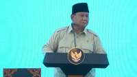 Presiden Prabowo Subianto saat peresmian dan groundbreaking 1.179 Satuan Pelayanan Pemenuhan Gizi (SPPG) hingga peresmian 18 Gudang Ketahanan Pangan Polri di Kepolisian Resor Metro Jakarta Barat, Jumat, 13/2/2026. | YouTube Sekretariat Presiden