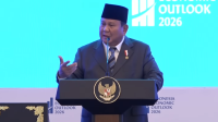 Presiden Prabowo Subianto di acara Indonesia Economic Outlook 2026 di Wisma Danantara, Jakarta, Jumat, 13/2/2026. | YouTube Sekretariat Presiden