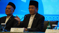 Menteri Agama Nasaruddin Umar saat mengumumkan hasil Sidang Isbat (penetapan) 1 Ramadan 1447 H di Jakarta, Selasa, 17/2/2026. | Dok Kementerian Agama RI