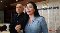 Anggota Komisi XIII DPR RI Rieke Diah Pitaloka, di Kompleks Parlemen, Senayan, Jakarta, Jumat, 27/2/2026 | Novia Suhari/Forum Keadilan