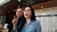 Anggota Komisi XIII DPR RI Rieke Diah Pitaloka, di Kompleks Parlemen, Senayan, Jakarta, Jumat, 27/2/2026 | Novia Suhari/Forum Keadilan