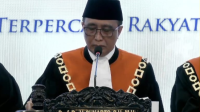Ketua Mahkamah Agung (MA) Sunarto dalam Sidang Istimewa dengan agenda Laporan Tahunan MA Tahun 2025 yang diselenggarakan di Gedung MA, Selasa, 10/2/2026 | YouTube Mahkamah Agung