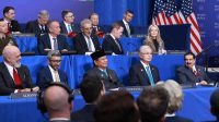 Presiden Prabowo Subainto menghadiri pertemuan perdana Dewan Perdamaian untuk Gaza yang dipimpin oleh Presiden Amerika Serikat Donald Trump di Washington D.C., Amerika Serikat, Kamis, 19/2/2026 | Dok. Tim Media Presiden