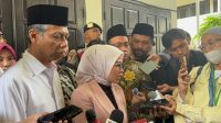 Wakil Ketua Umum PBNU Amin Said Husni (baju putih) saat menghadiri sidang praperadilan eks Menag Yaqut Cholil Qoumas di Pengadilan Negeri Jakarta Selatan, Selasa, 3/3/2026 | Syahrul Baihaqi/Forum Keadilan