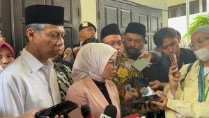 Wakil Ketua Umum PBNU Amin Said Husni (baju putih) saat menghadiri sidang praperadilan eks Menag Yaqut Cholil Qoumas di Pengadilan Negeri Jakarta Selatan, Selasa, 3/3/2026 | Syahrul Baihaqi/Forum Keadilan