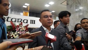Ketua Harian Partai Gerindra Sufmi Dasco, di Kompleks Parlemen, Senayan, Jakarta, Selasa, 3/3/2026 | Novia Suhari/Forum Keadilan
