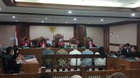 Eks Dirjen Aptika Kominfo Semuel Abrijani meminta divonis 6 tahun penjara di Pengadilan Tipikor, Jakarta, Selasa, 10/3/2026 | Syahrul Baihaqi/Forum Keadilan
