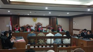 Eks Dirjen Aptika Kominfo Semuel Abrijani meminta divonis 6 tahun penjara di Pengadilan Tipikor, Jakarta, Selasa, 10/3/2026 | Syahrul Baihaqi/Forum Keadilan