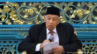 Ulama Tafsir Al-Qur’an Quraish Shihab dalam acara Nuzulul Qur’an tingkat kenegaraan tahun 1447 H/2026 yang digelar di Istana Negara, Kompleks Istana Kepresidenan, Jakarta Pusat, Selasa, 10/3/2026 | YouTube Sekretariat Presiden