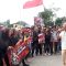 Gerakan Utara Bersatu Peduli Ermanto Usman menggelar aksi di depan Gedung Pelindo, Koja, Jakarta Utara, Rabu, 11/3/2026 | Muhammad Reza/Forum Keadilan