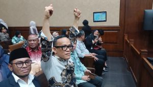 Eks Wakil Menteri Ketenagakerjaan (Wamenaker) Immanuel Ebenezer alias Noel di Pengadilan Tipikor Jakarta, Senin, 30/3/2026 | Syahrul Baihaqi/Forum Keadilan