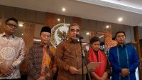 Ketua MPR RI Ahmad Muzani, bersama dengan jajaran Wakil Ketua MPR RI, di Kompleks Parlemen, Senayan, Jakarta, Selasa, 31/3/2026 | Novia Suhari/Forum Keadilan