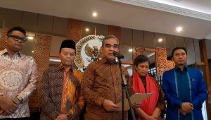 Ketua MPR RI Ahmad Muzani, bersama dengan jajaran Wakil Ketua MPR RI, di Kompleks Parlemen, Senayan, Jakarta, Selasa, 31/3/2026 | Novia Suhari/Forum Keadilan