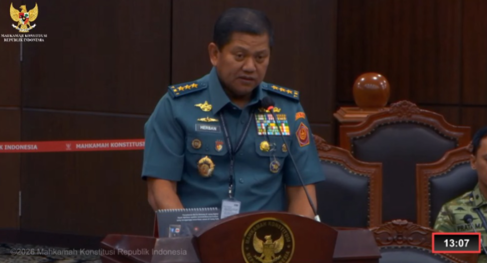 TNI Sebut Proses Hukum Sertu Pahlevi dan Herman Bukit Sesuai Prosedur di Sidang MK