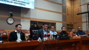 Ketua Komisi III DPR RI Habiburokhman, beserta jajaran anggota Komisi III DPR RI, di Kompleks Parlemen, Senayan, Jakarta, Rabu, 1/4/2026 | Novia Suhari/Forum Keadilan