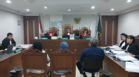 Keluarga Korban PT Terra Drone saat bersaksi di ruang sidang Pengadilan Negeri Jakarta Pusat, Rabu, 15/4/2026 | Syahrul Baihaqi/Forum Keadilan