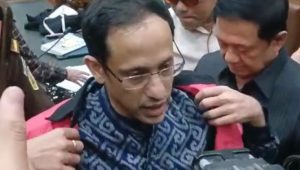 Eks Menteri Pendidikan, Kebudayaan, Riset, dan Teknologi (Mendikbudristek) Nadiem Anwar Makarim di Pengadilan Tindak Pidana Korupsi (Tipikor) Jakarta, Senin, 20/4/2026 | Syahrul Baihaqi/Forum Keadilan