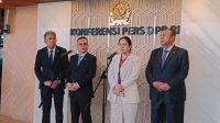 Ketua DPR RI Puan Maharani bersama jajaran di di Kompleks Parlemen, Senayan, Jakarta, Selasa, 21/4/2026 | Novia Suhari/Forum Keadilan