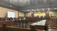 Sidang Kasus Chromebook dengan Terdakwa Nadiem Makarim tanpa dihadiri oleh advokatnya di Pengadilan Tipikor Jakarta, Rabu, 22/4/2026 | Syahrul Baihaqi/Forum Keadilan