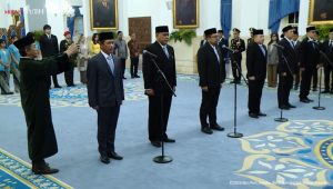 Pelantikan menteri, wakil menteri, hingga kepala badan dan penasihat khusus presiden di Istana Negara, Jakarta, pada Senin, 27/4/2026 | YouTube Sekretariat Presiden