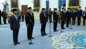 Pelantikan menteri, wakil menteri, hingga kepala badan dan penasihat khusus presiden di Istana Kepresidenan, Jakarta, pada Senin, 27/4/2026 | YouTube Sekretariat Presiden