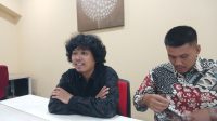 Koordinator KontraS Dimas Bagus Arya di Gedung Mahkamah Konstitusi (MK), Selasa, 28/4/2026 | Syahrul Baihaqi/Forum Keadilan