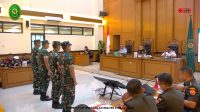 Empat anggota Badan Intelijen Strategis (BAIS) TNI yang menjadi pelaku dalam kasus penyiraman air keras terhadap Wakil Koordinator KontraS Andrie Yunus disidang di Pengadilan Militer, Rabu, 29/4/2026 | YouTube Dilmil Jakarta