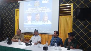 Diskusi Publik bertajuk "Reshuffle Kabinet: Konsolidasi Kekuasaan atau Optimalisasi Kinerja?" di Jakarta, Kamis, 30/4/2026 | Muhammad Reza/Forum Keadilan