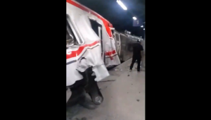 Kecelakaan antara KAJJ Argo Bromo Anggrek dengan KRL Commuter Line rute Jakarta-Cikarang terjadi di Stasiun Bekasi Timur, Kota Bekasi pada Senin, 27/4/2026 malam | Ist