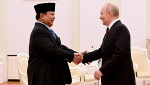 Presiden RI Prabowo Subianto bertemu dengan Presiden Rusia Vladimir Putin di Istana Kremlin, Moskwa, pada Senin, 13/4/2026. |Dok BPMI Setpres/Muchlis Jr