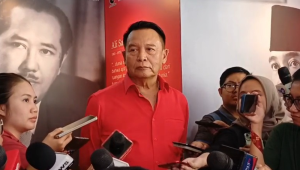 Anggota Komisi I DPR RI, TB Hasanuddin, di Sekolah Partai PDIP, Jakarta Selatan, Sabtu, 18/4/2026. | Novia Suhari/ Forum Keadilan