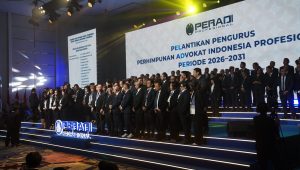 Pelantikan Kepengurusan Perhimpunan Advokat Indonesia (PERADI) Profesional periode 2026–2031 di Hotel Fairmont, Senayan, Jakarta, Jumat, 8/5/2026. | Dok Ist