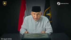Ketua Majelis Syura Partai Ummat Amien Rais dalam video yang diunggah Kamis, 30/4/2026 | YouTube Amien Rais Official