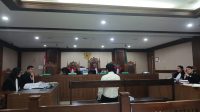 Direktur Utama (Dirut) PT Terra Drone Indonesia Michael Wisnu Wardhana saat memberikan keterangan di Pengadilan Negeri Jakarta Pusat, Selasa, 5/5/2026 | Syahrul Baihaqi/Forum Keadilan