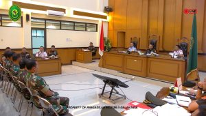 Sidang pemeriksaan saksi kasus penyerangan Andrie Yunus di Pengadilan Militer II-08 Jakarta, Rabu, 6/5/2026 | YouTube YouTube Dilmil Jakarta