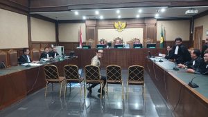 Eks Wamenaker Immanuel Ebenezer Gerungan alias Noel saat diperiksa sebagai Terdakwa di Pengadilan Tipikor Jakarta, Kamis, 7/5/2026 | Syahrul Baihaqi/Forum Keadilan