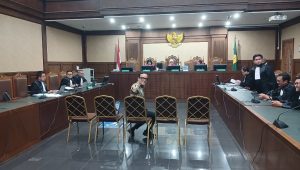 Eks Wamenaker Immanuel Ebenezer Gerungan alias Noel saat diperiksa sebagai Terdakwa di Pengadilan Tipikor Jakarta, Kamis, 7/5/2026 | Syahrul Baihaqi/Forum Keadilan