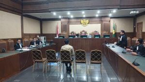 Eks Wamenaker Immanuel Ebenezer Gerungan alias Noel saat diperiksa sebagai Terdakwa di Pengadilan Tipikor Jakarta, Kamis, 7/5/2026 | Syahrul Baihaqi/Forum Keadilan
