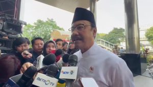 Menteri Sosial (Mensos) Saifullah Yusuf atau Gus Ipul mengunjungi Gedung Komisi Pemberantasan Korupsi (KPK) di Kuningan, Jakarta Selatan, Jumat, 8/5/2026 | Muhammad Reza/Forum Keadilan