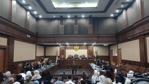 Eks konsultan teknologi kasus Chromebook Ibrahim Arief saat mendengarkan vonis di Pengadilan Tipikor Jakarta, Selasa, 12/5/2026 | Syahrul Baihaqi/Forum Keadilan